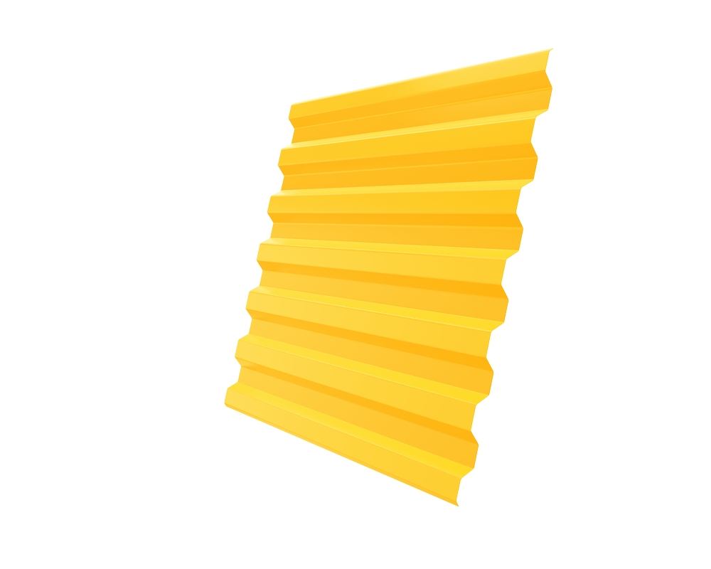 Профнастил C21R 0,45 PE RAL 1018 цинково-желтый