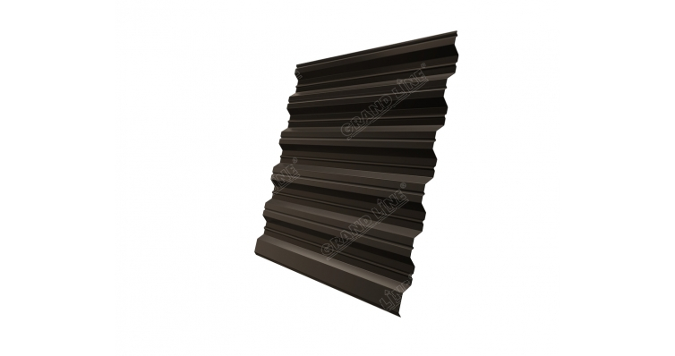 Профнастил HC35R 0,5 GreenCoat Pural BT, matt RR 32 темно-коричневый (RAL 8019 серо-коричневый)