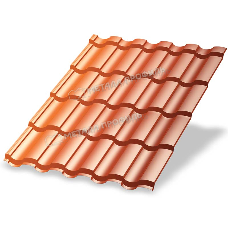 Металлочерепица МП Монтекристо-M (AGNETA-03-CopperCopper-0.5)